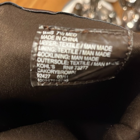 Tall knee boots, dark brown, Candies 7 1/2M, buckle styling, near new condition - Picture 4 of 5